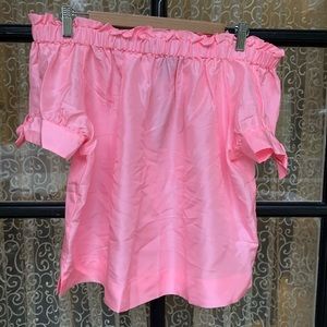 J. Crew Silk Shantung Off the Shoulder Top size 12